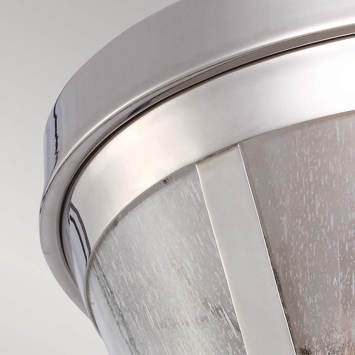 Feiss Harrow 2 Light Flush Fitting - Polished Nickel