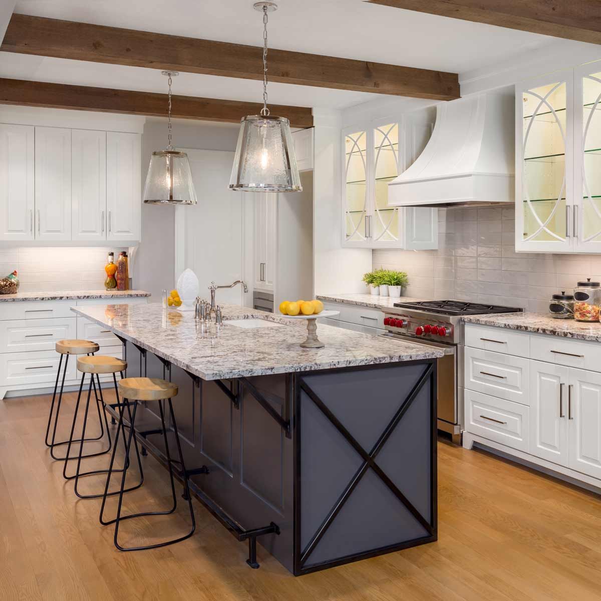 Feiss Harrow Single Medium Pendant - Polished Nickel