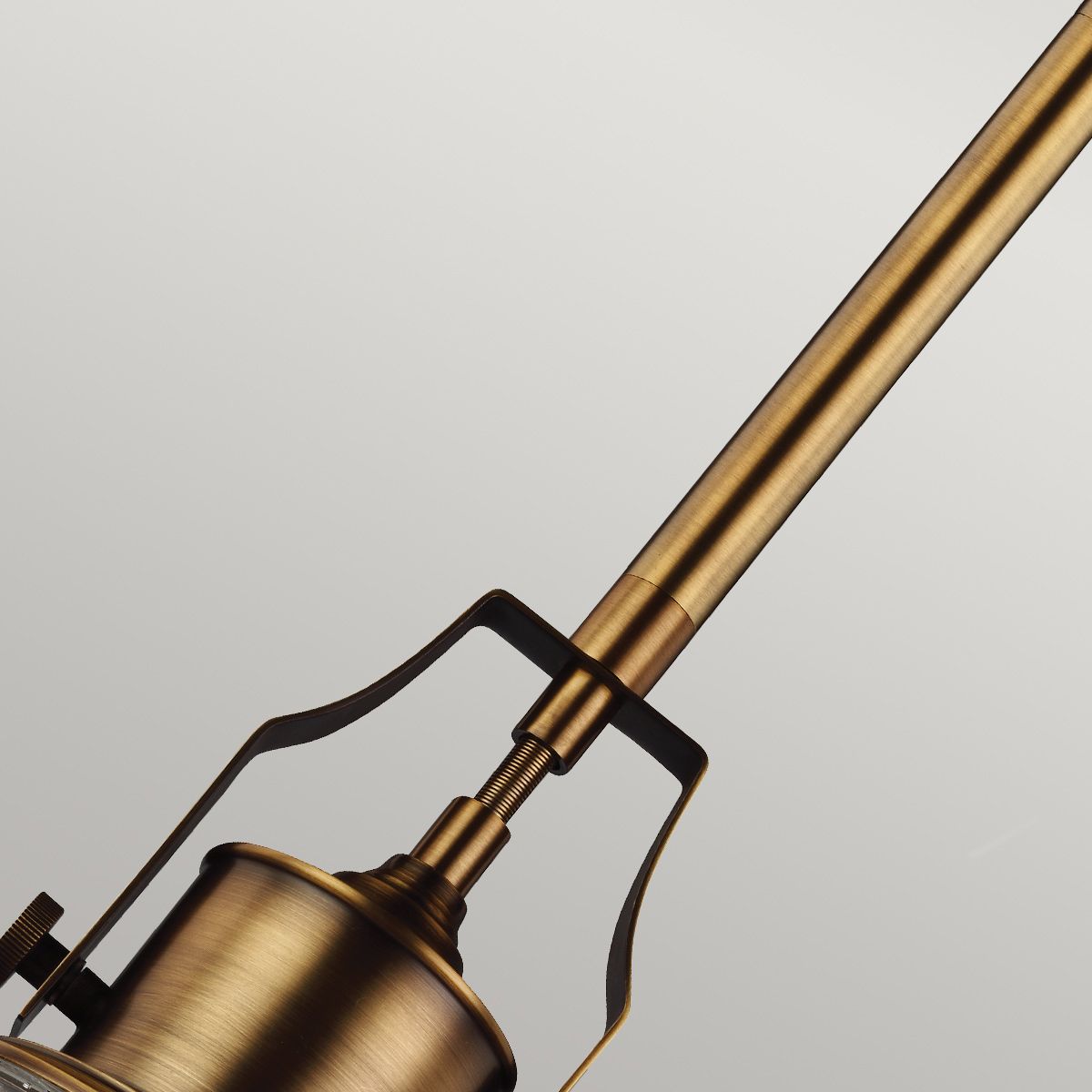 Feiss Hobson Single Medium Pendant - Aged Brass