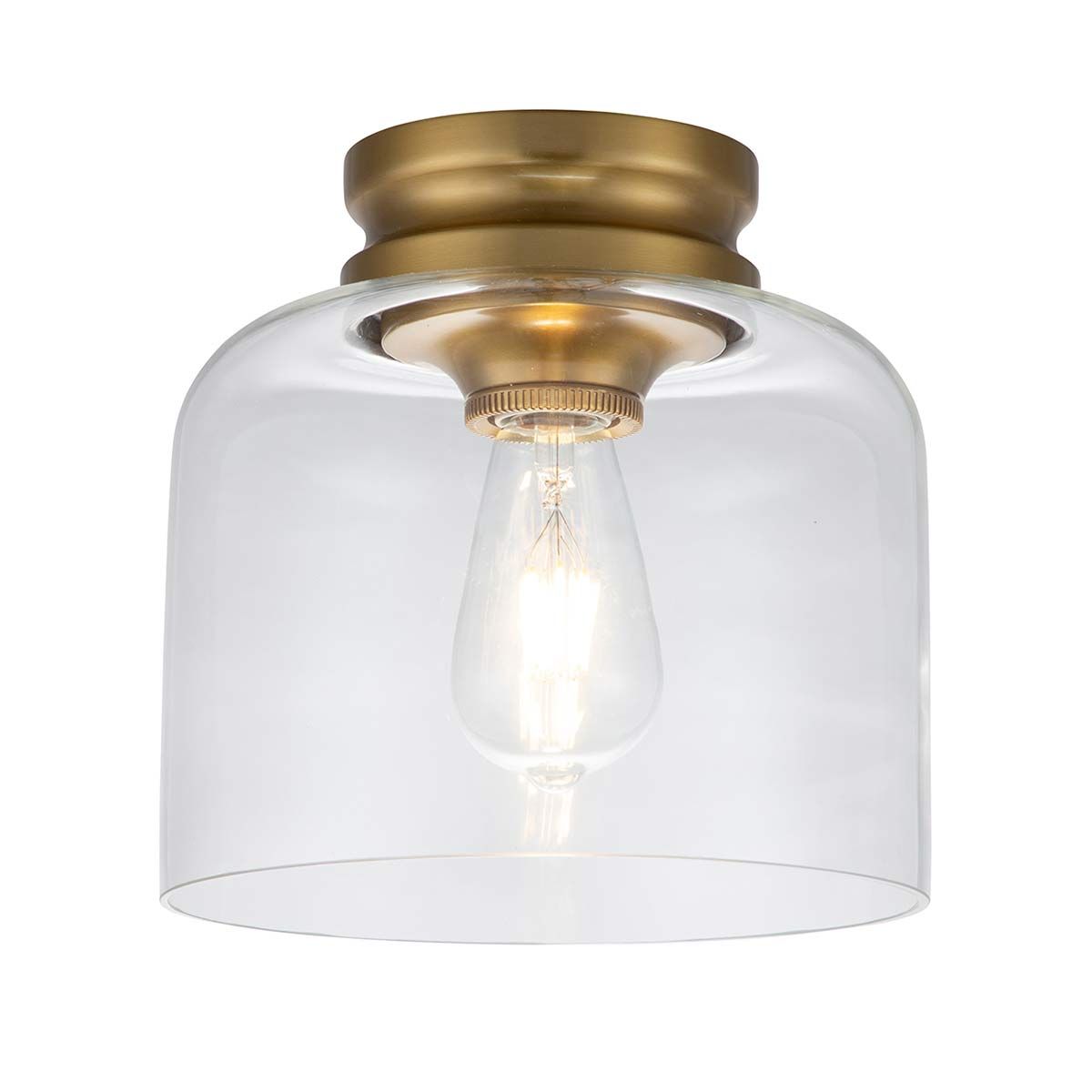 Feiss Hounslow Single Flush Fitting - Burnished Brass