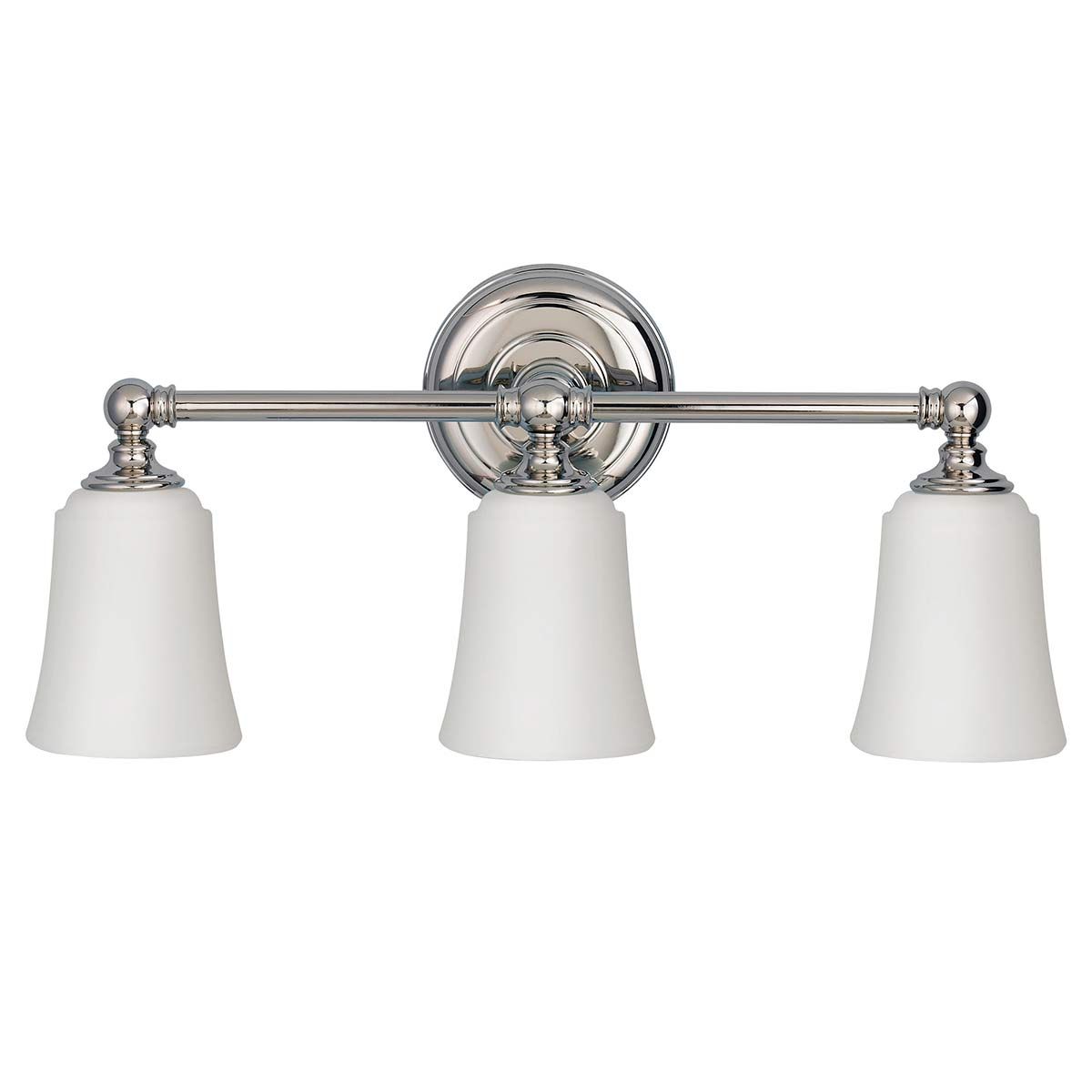 Feiss Huguenot Lake 3 Light Above Mirror Bathroom Light - Polished Chrome