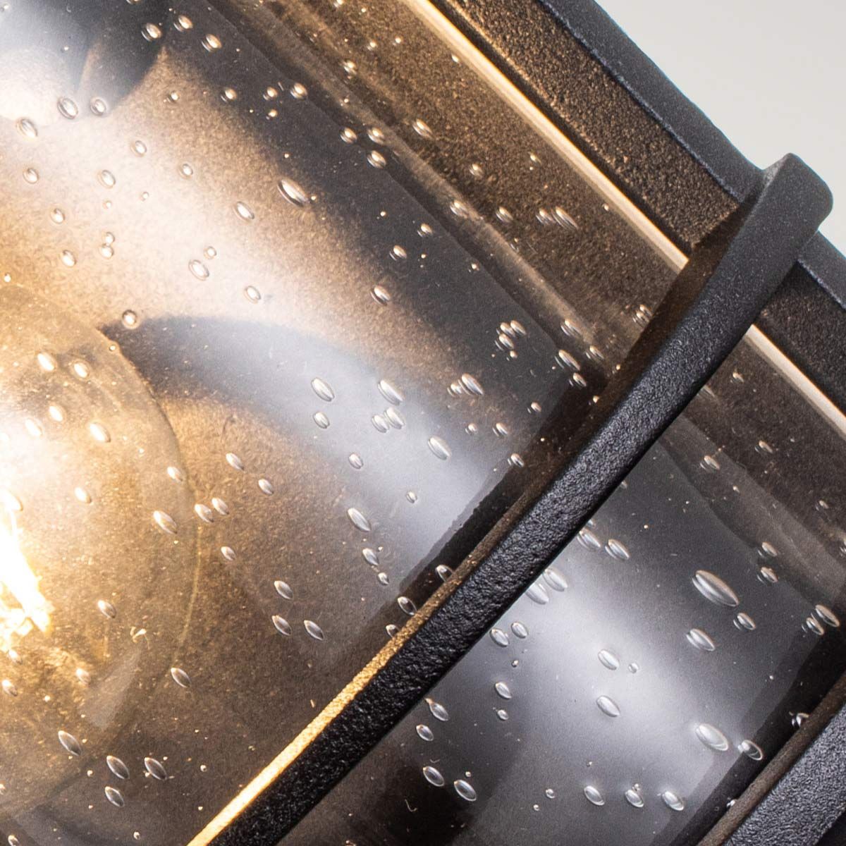 Feiss Lighthouse Single Half Lantern - Textured Black