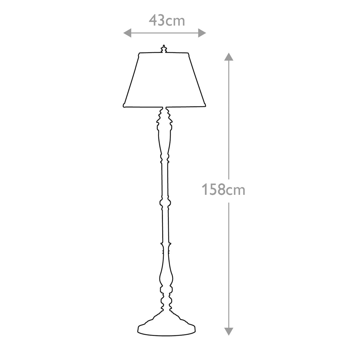 Feiss Lincolndale Single Floor Lamp - Astral Bronze