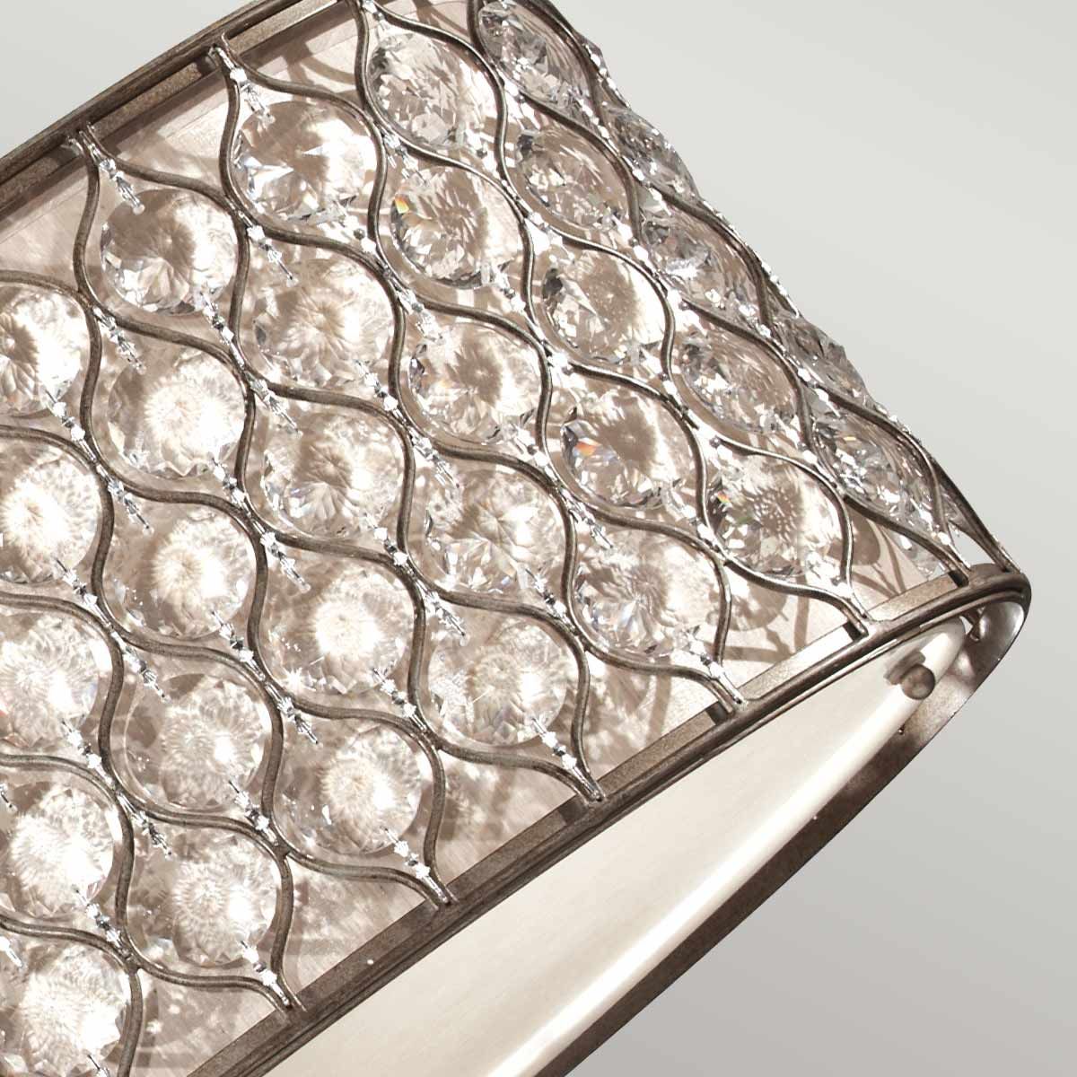 Feiss Lucia 3 Light Pendant - Burnished Silver