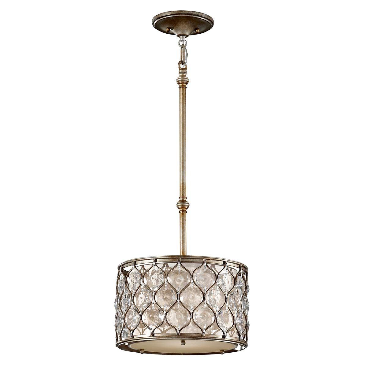 Feiss Lucia Single Pendant - Burnished Silver