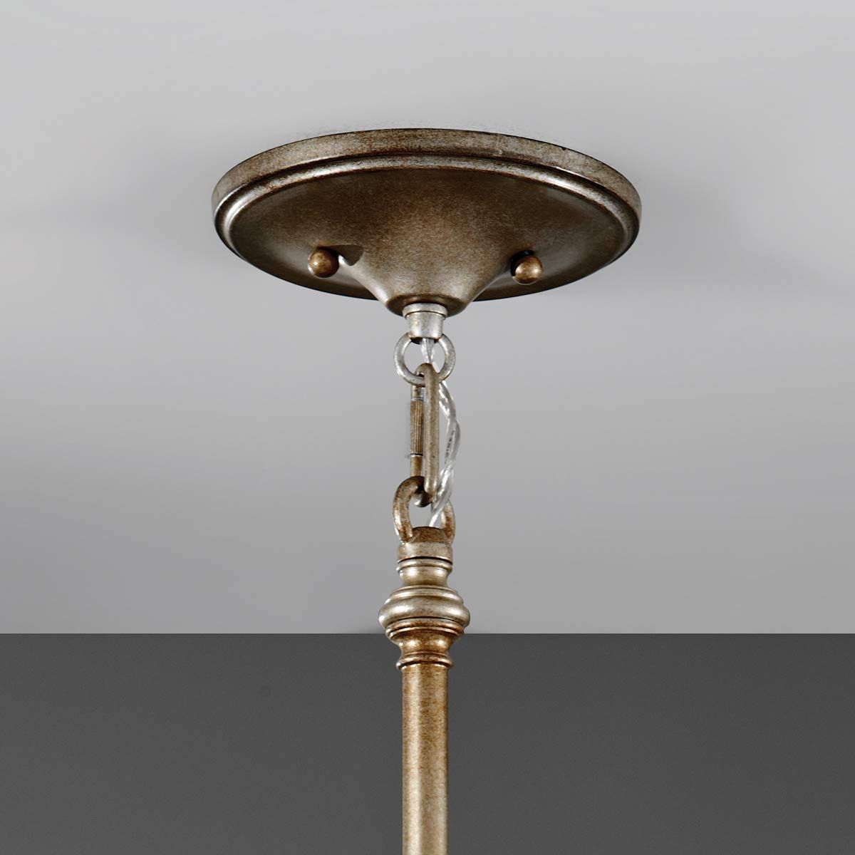 Feiss Lucia Single Pendant - Burnished Silver