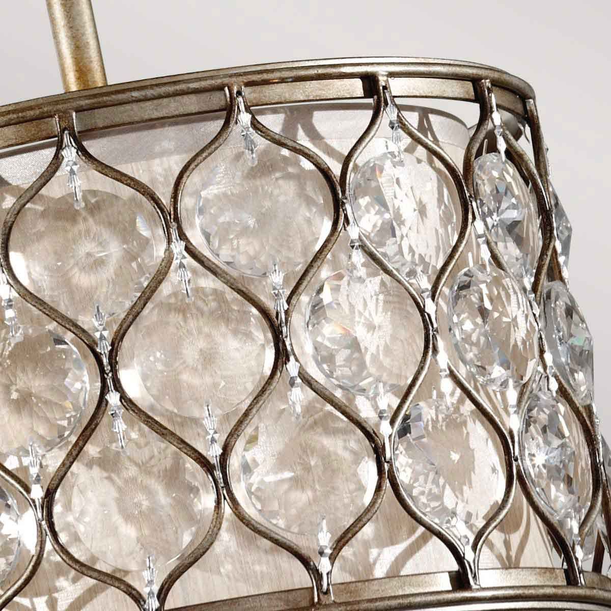 Feiss Lucia Single Pendant - Burnished Silver