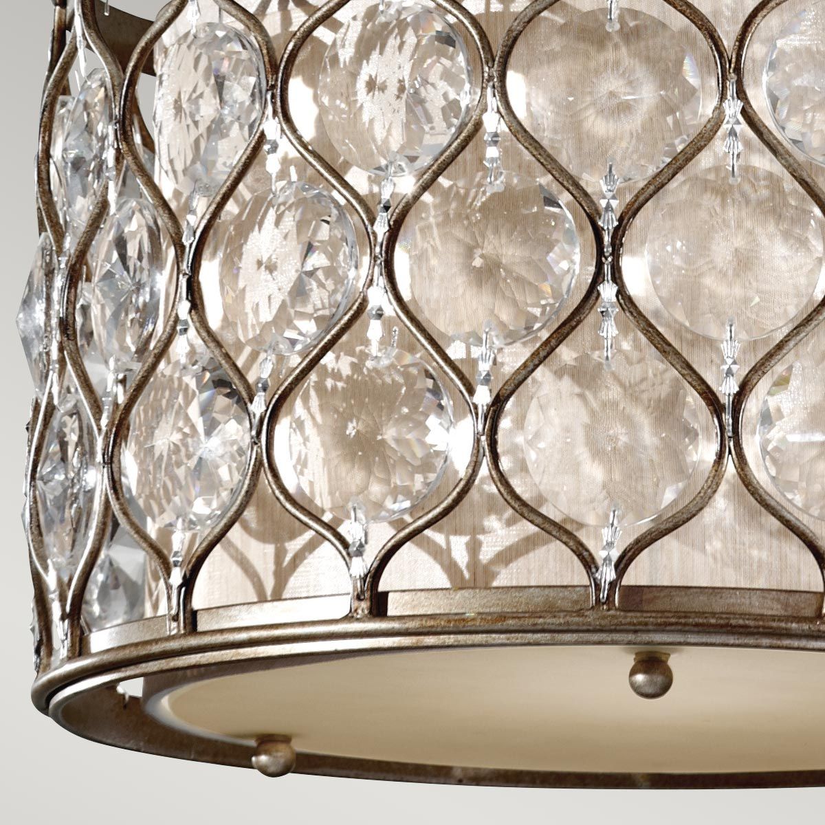 Feiss Lucia Single Pendant - Burnished Silver