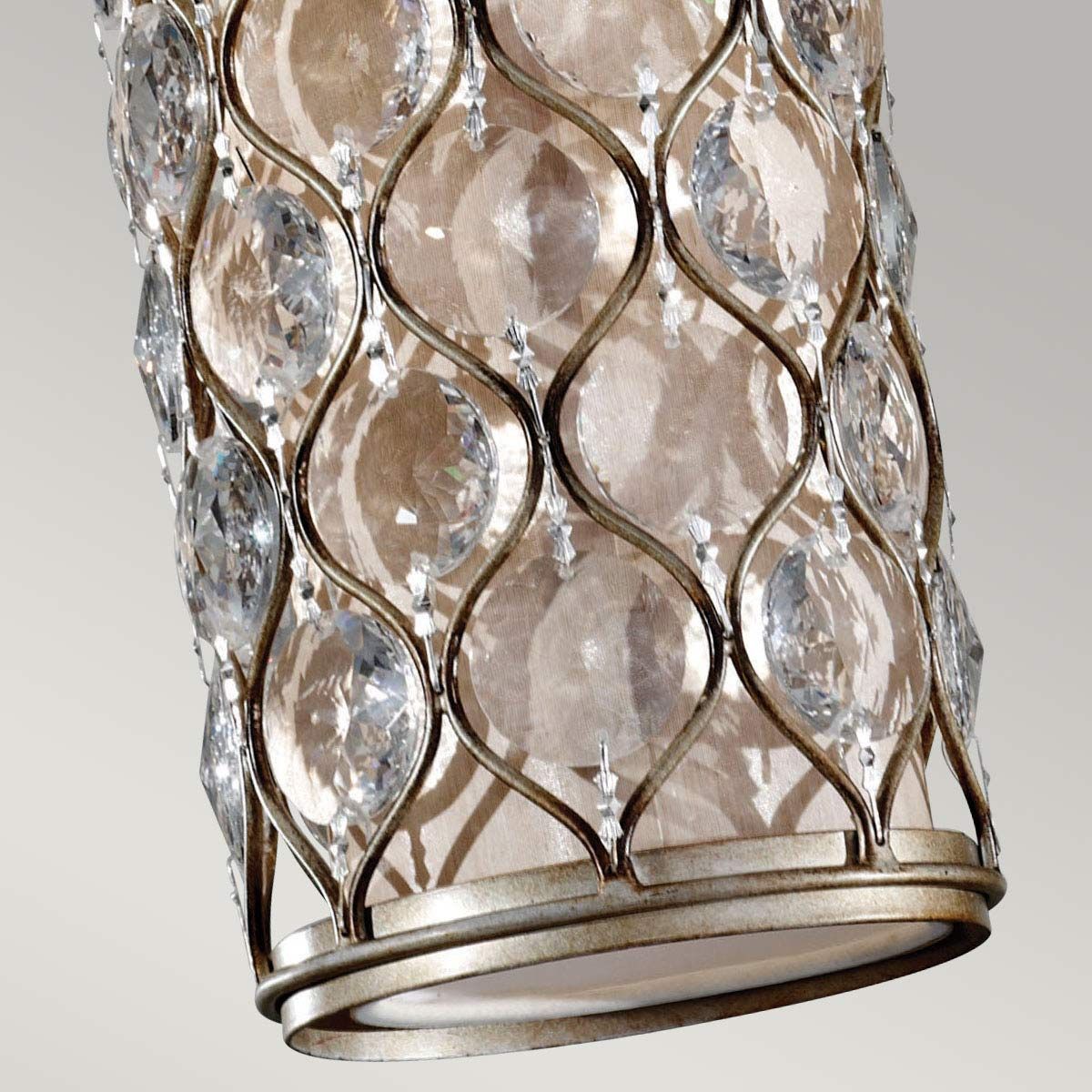Feiss Lucia Single Mini Pendant - Burnished Silver