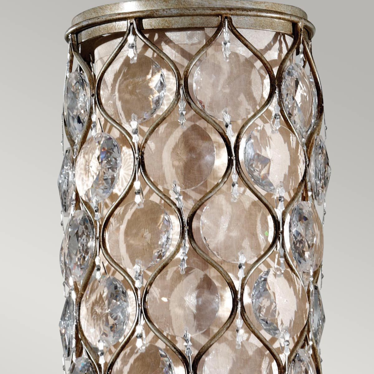 Feiss Lucia Single Mini Pendant - Burnished Silver