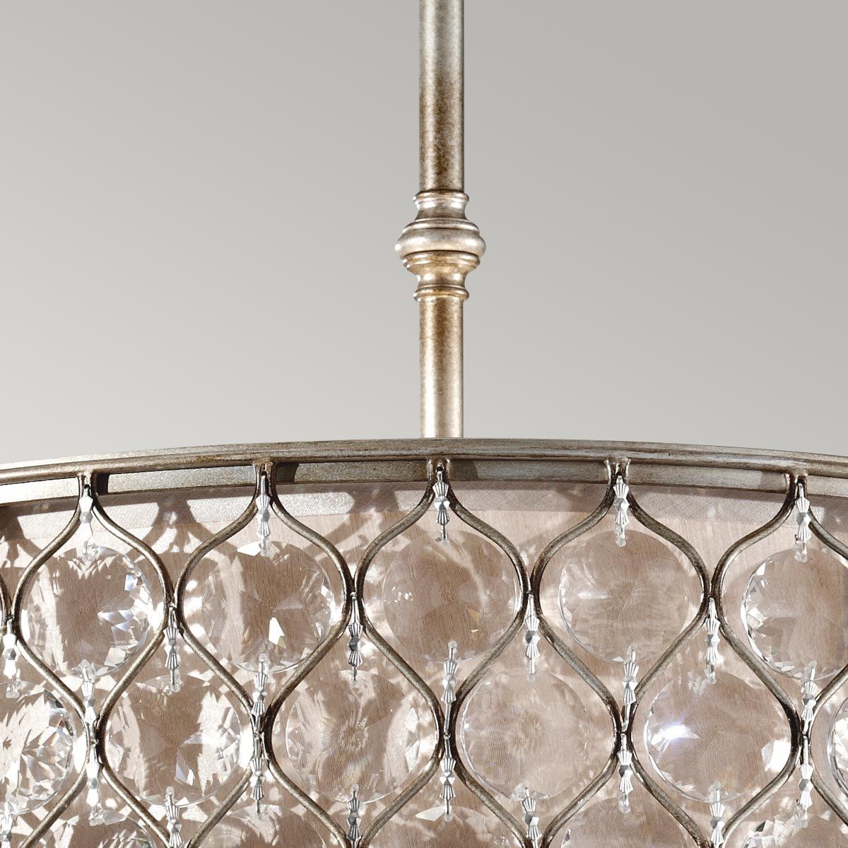Feiss Lucia 6 Light Chandelier - Burnished Silver