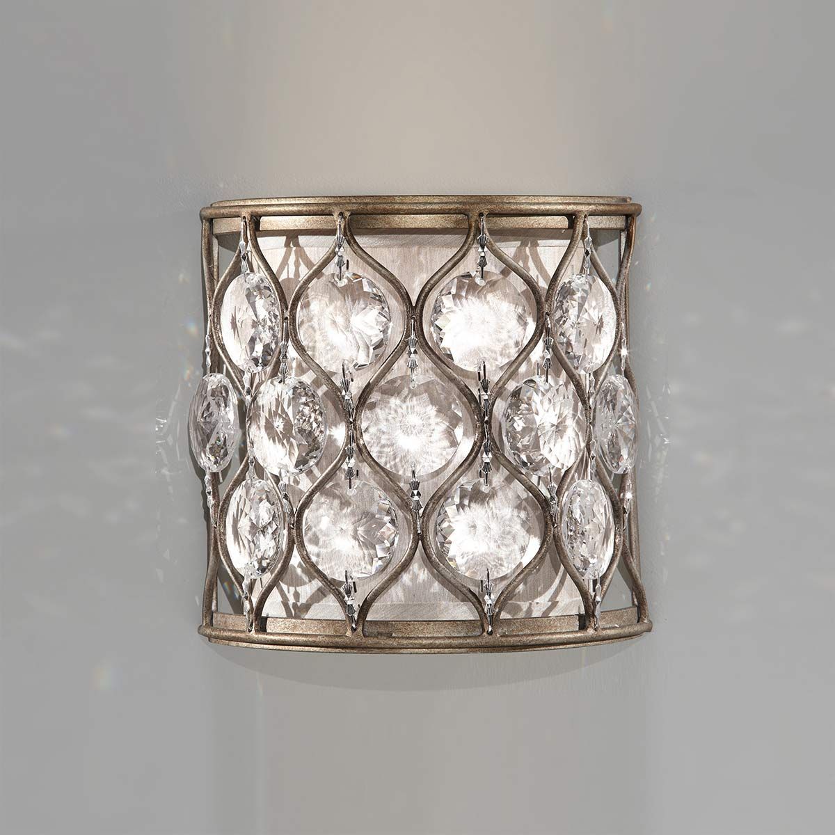 Feiss Lucia Single Wall Light - Burnished Silver