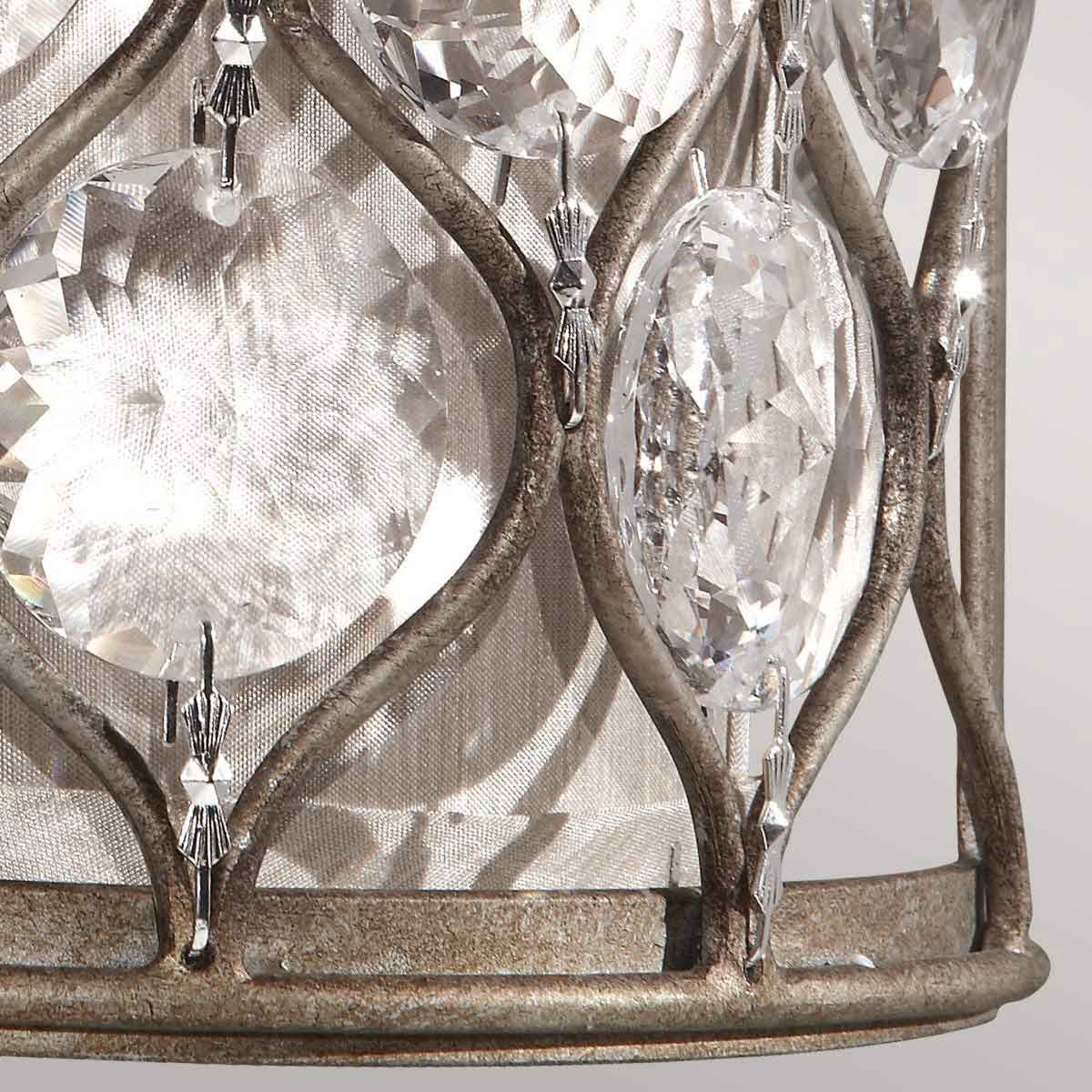 Feiss Lucia Single Wall Light - Burnished Silver