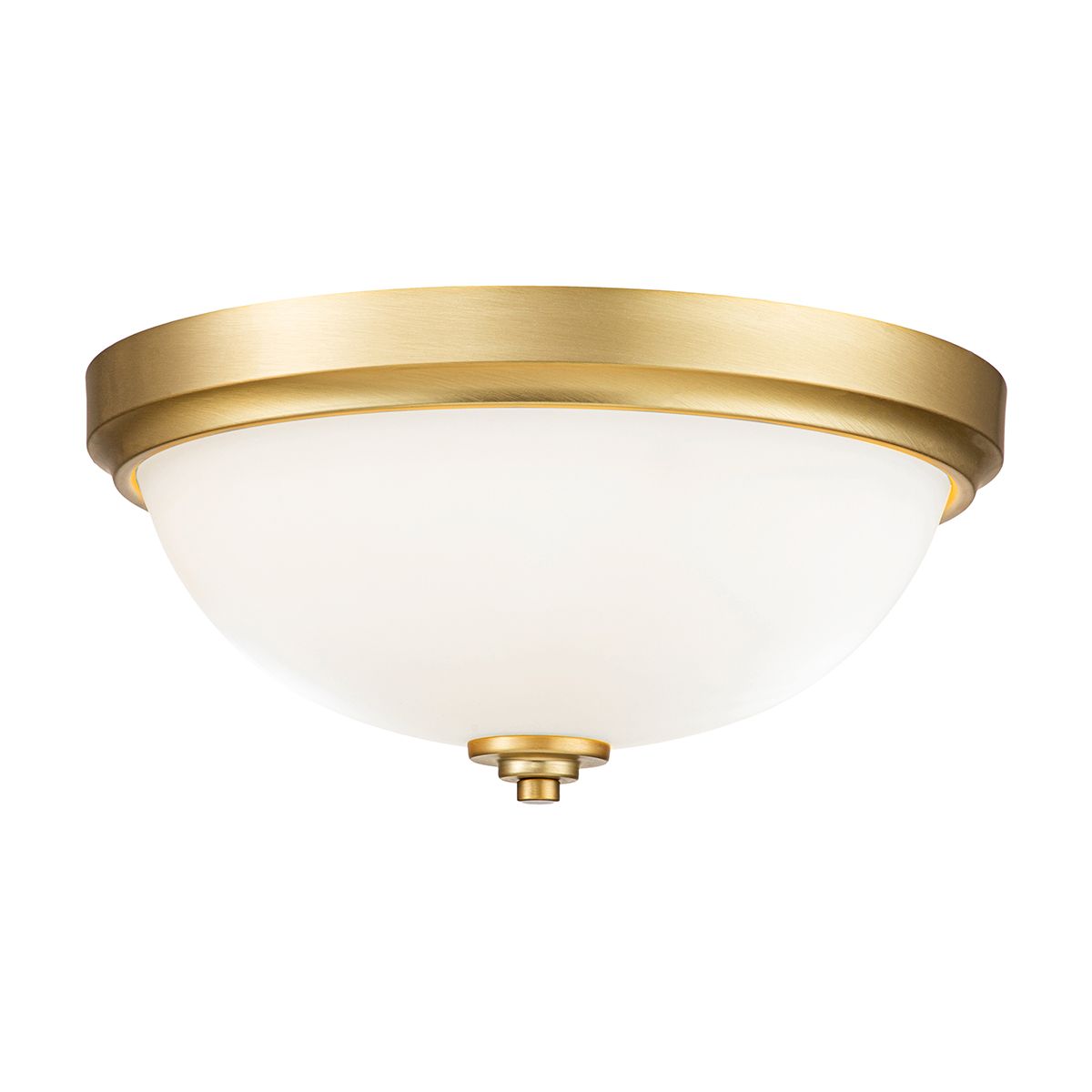 Feiss Malibu 2 Light Flush Fitting - Brushed Brass
