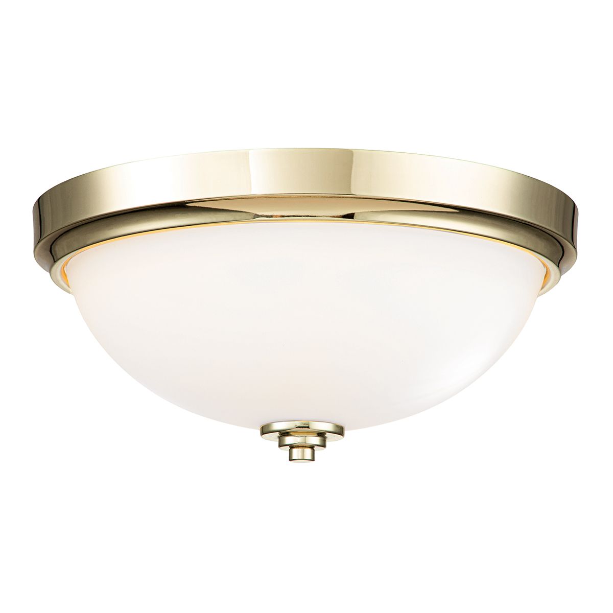 Feiss Malibu 2 Light Flush Fitting - Polished Brass