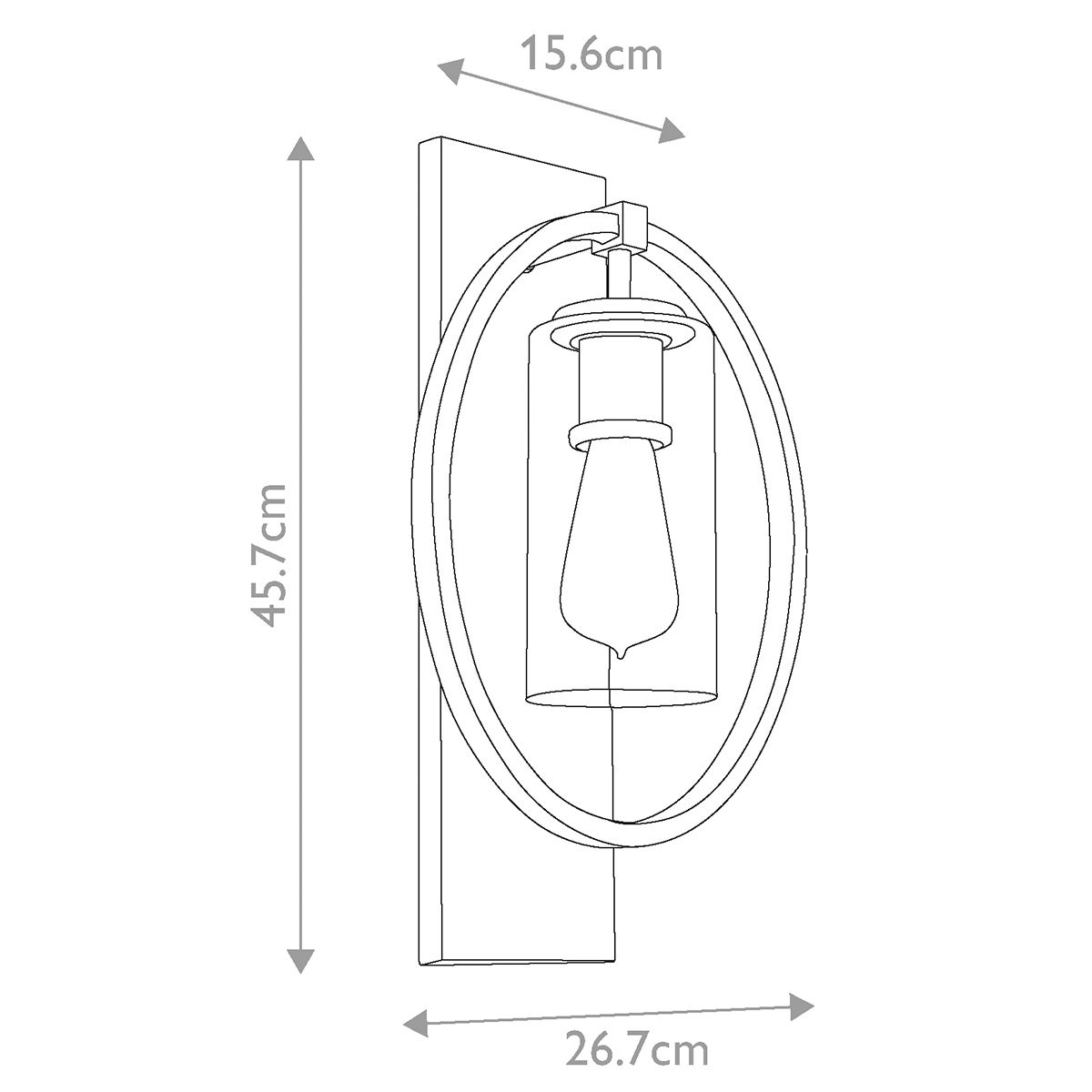 Feiss Marlena Single Wall Light - Antique Bronze