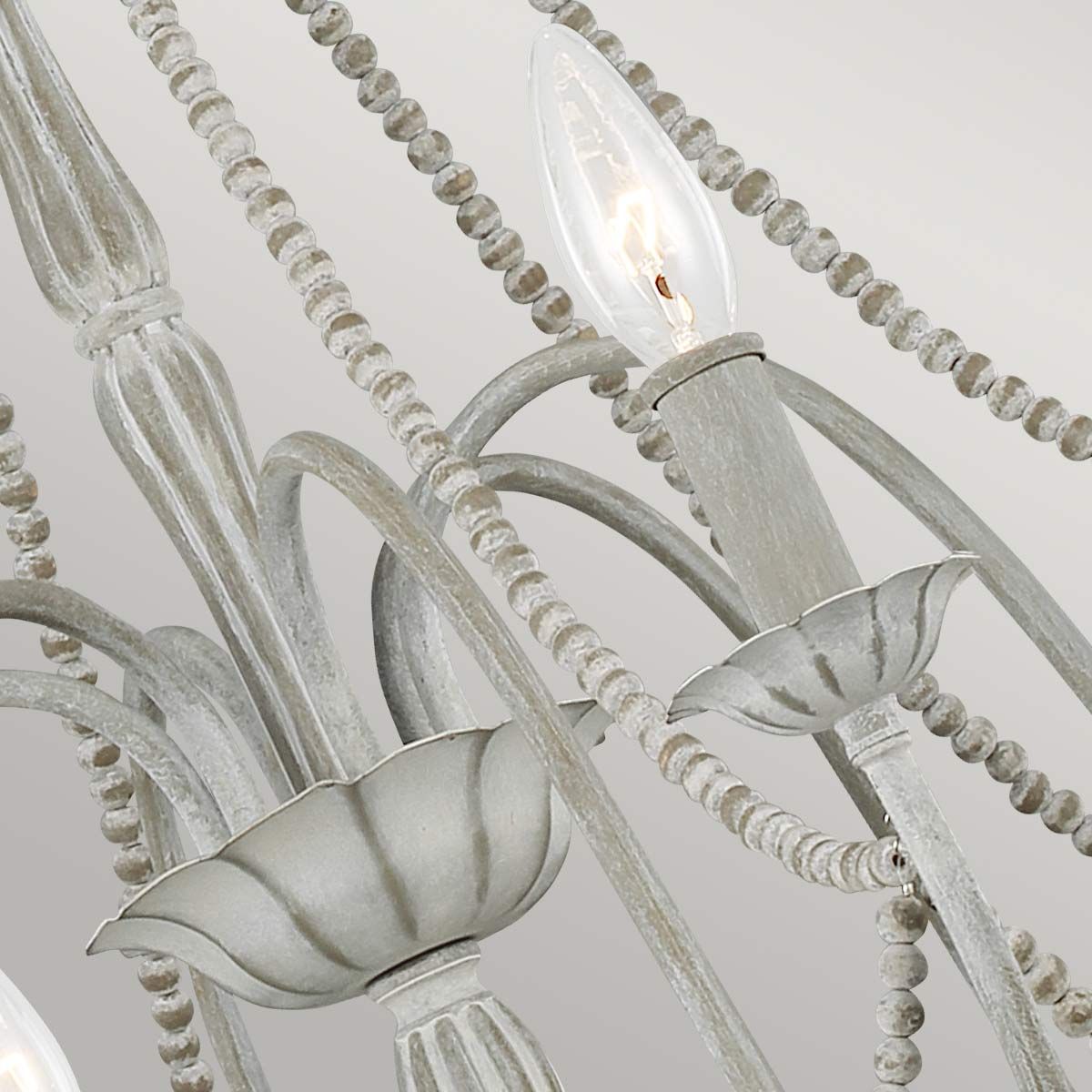 Feiss Maryville 6 Light Chandelier - Washed Grey
