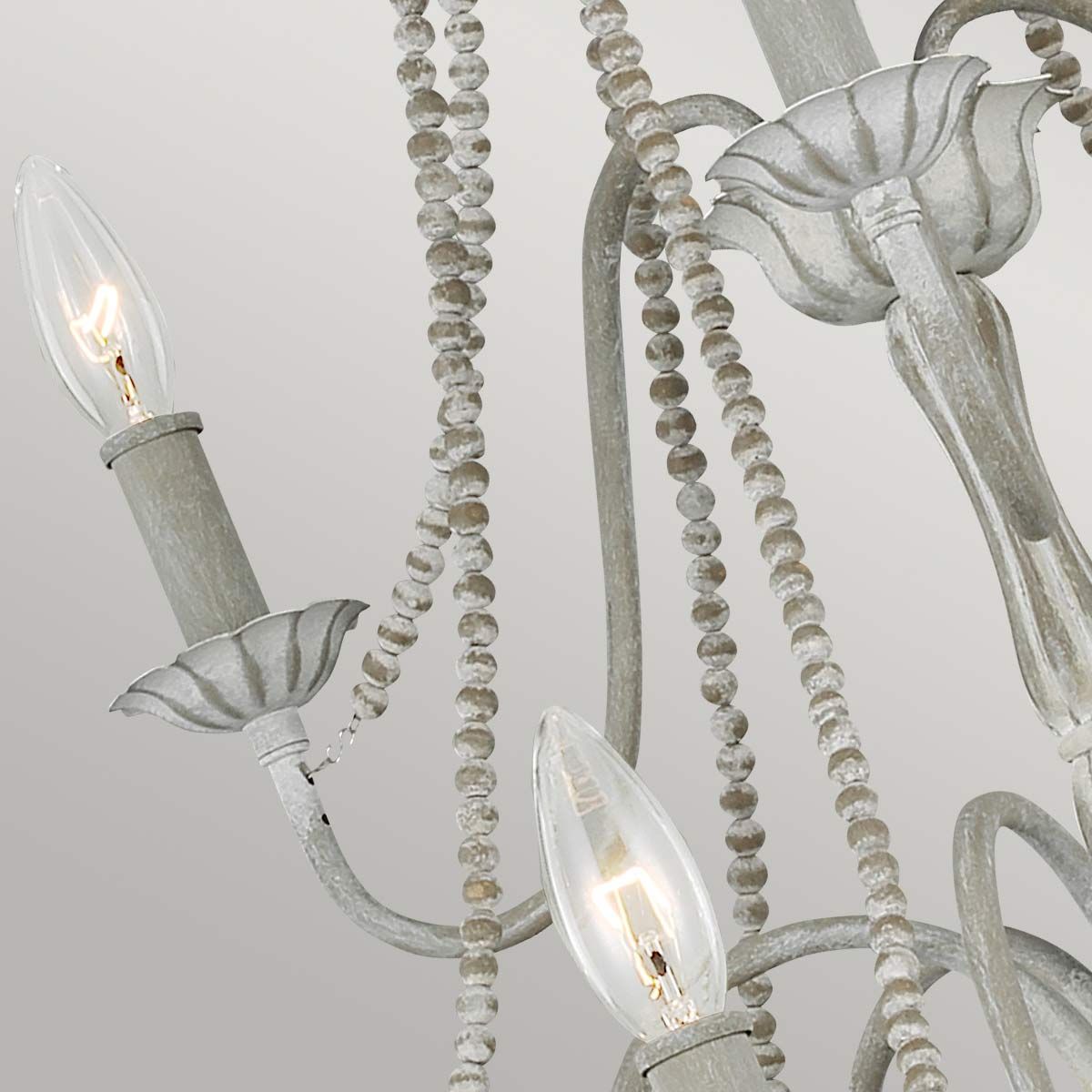 Feiss Maryville 9 Light Chandelier - Washed Grey
