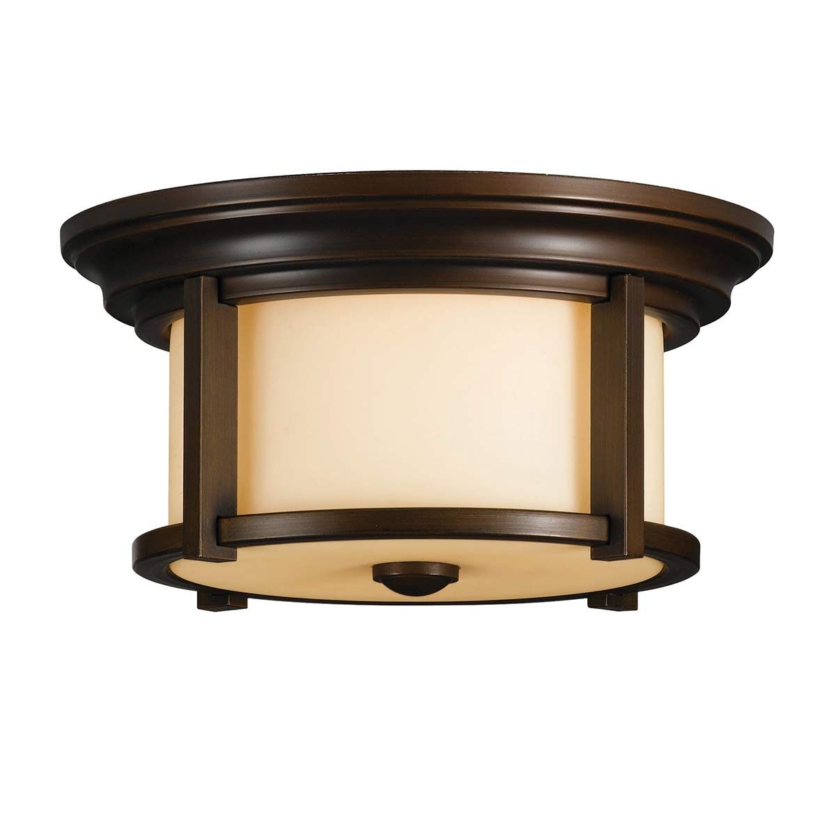 Feiss Merrill 2 Light Flush Fitting - Heritage Bronze