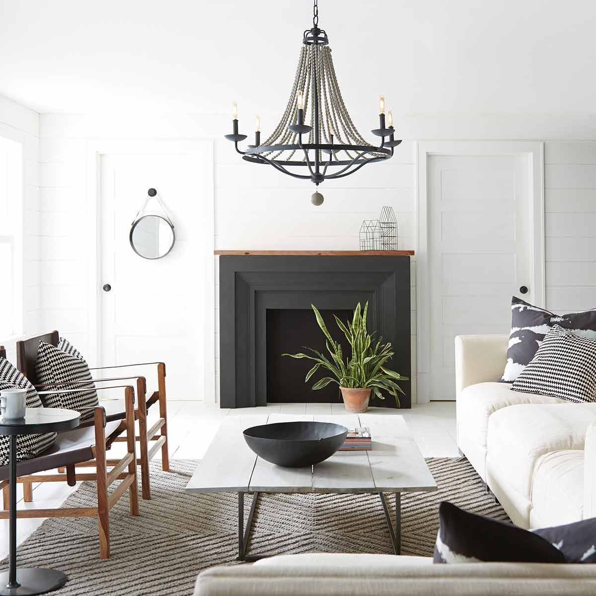 Feiss Nori 6 Light Chandelier - Dark Weathered Zinc & Driftwood Grey