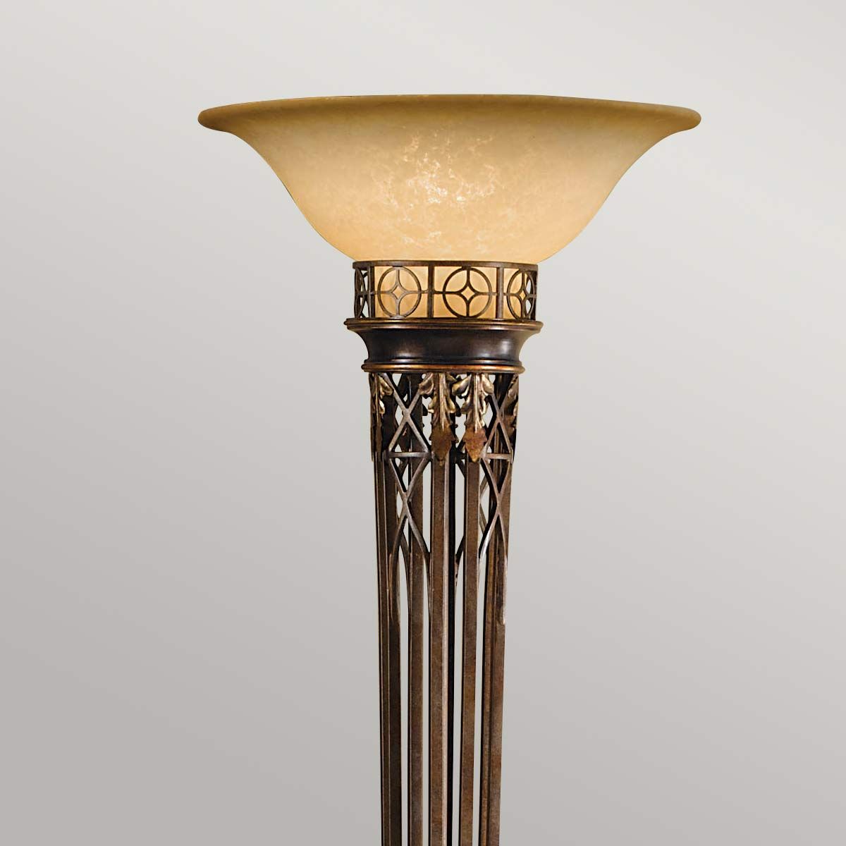 Feiss Opera Single Torchiere Floor Lamp - Firenze Gold