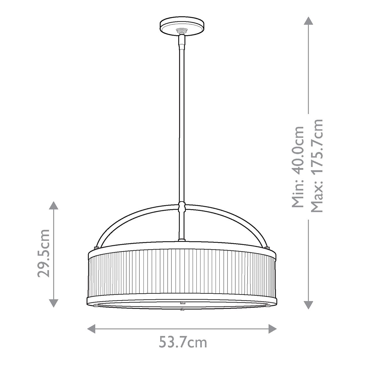 Feiss Paulson 6 Light Pendant - Chrome