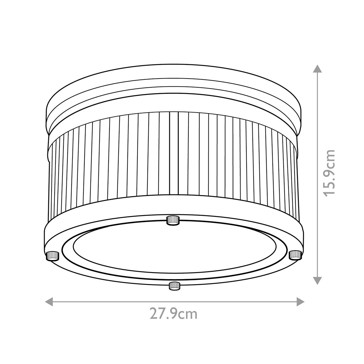 Feiss Paulson 2 Light Flush Fitting - Chrome