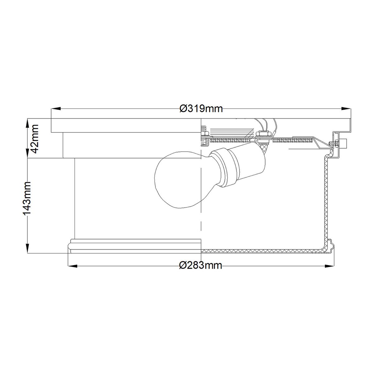 Feiss Payne 2 Light Flush Fitting - Polished Chrome