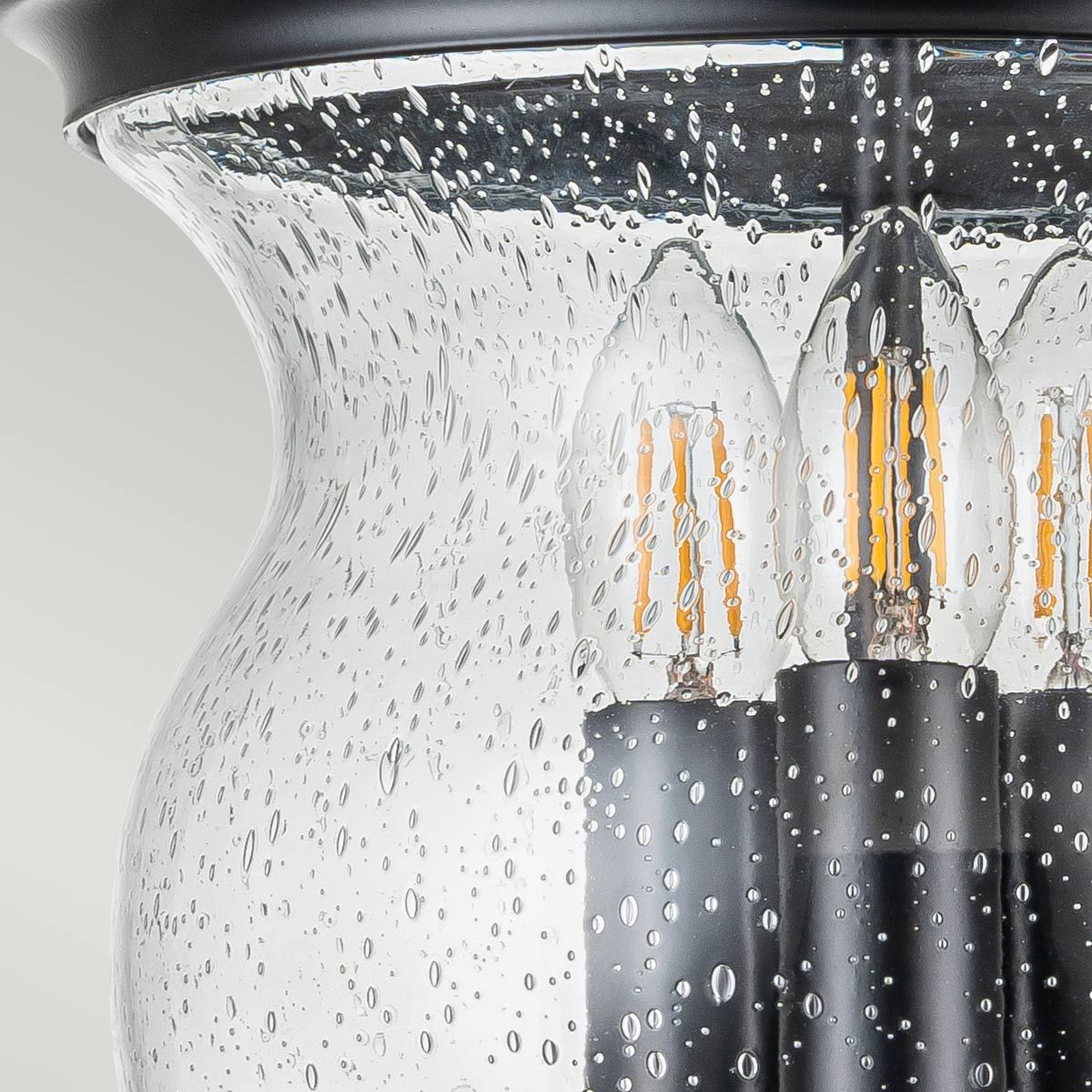 Feiss Pickering Lane 3 Light Semi-Flush - Black