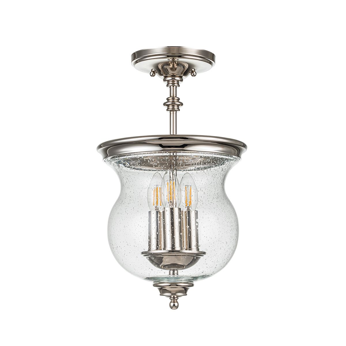 Feiss Pickering Lane 3 Light Semi-Flush - Polished Nickel