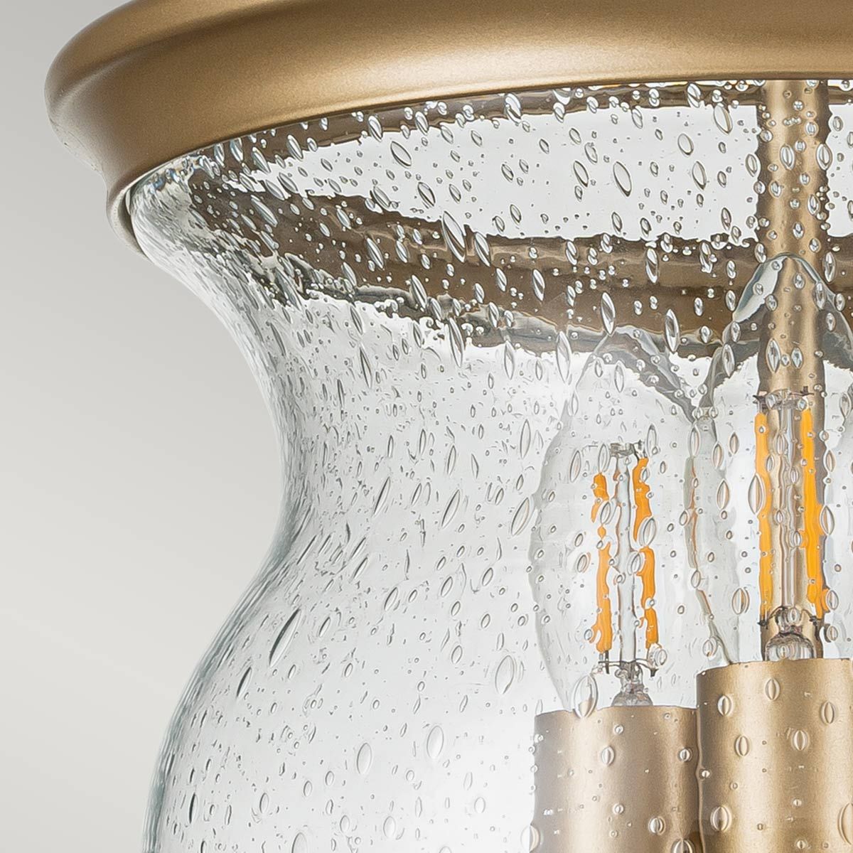 Feiss Pickering Lane 3 Light Semi-Flush - Painted Natural Brass