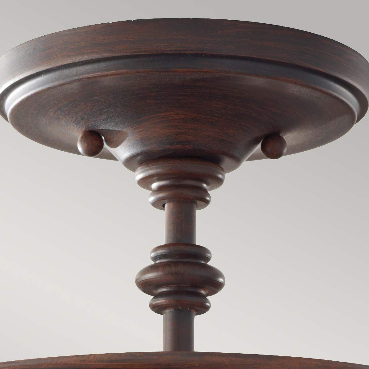 Feiss Pickering Lane 3 Light Semi-Flush Fitting - Heritage Bronze