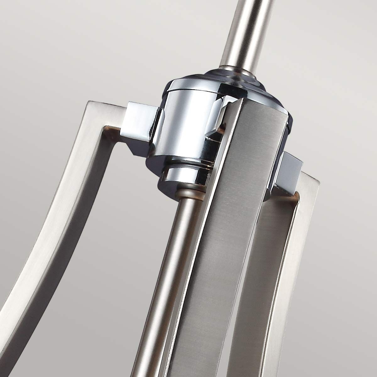 Feiss Prospect Park 4 Light Uplight Pendant - Satin Nickel & Chrome