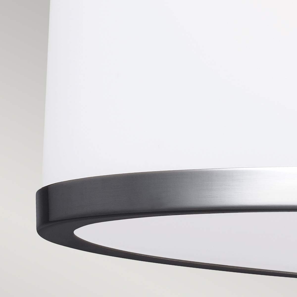 Feiss Prospect Park 2 Light Semi-Flush - Satin Nickel & Chrome