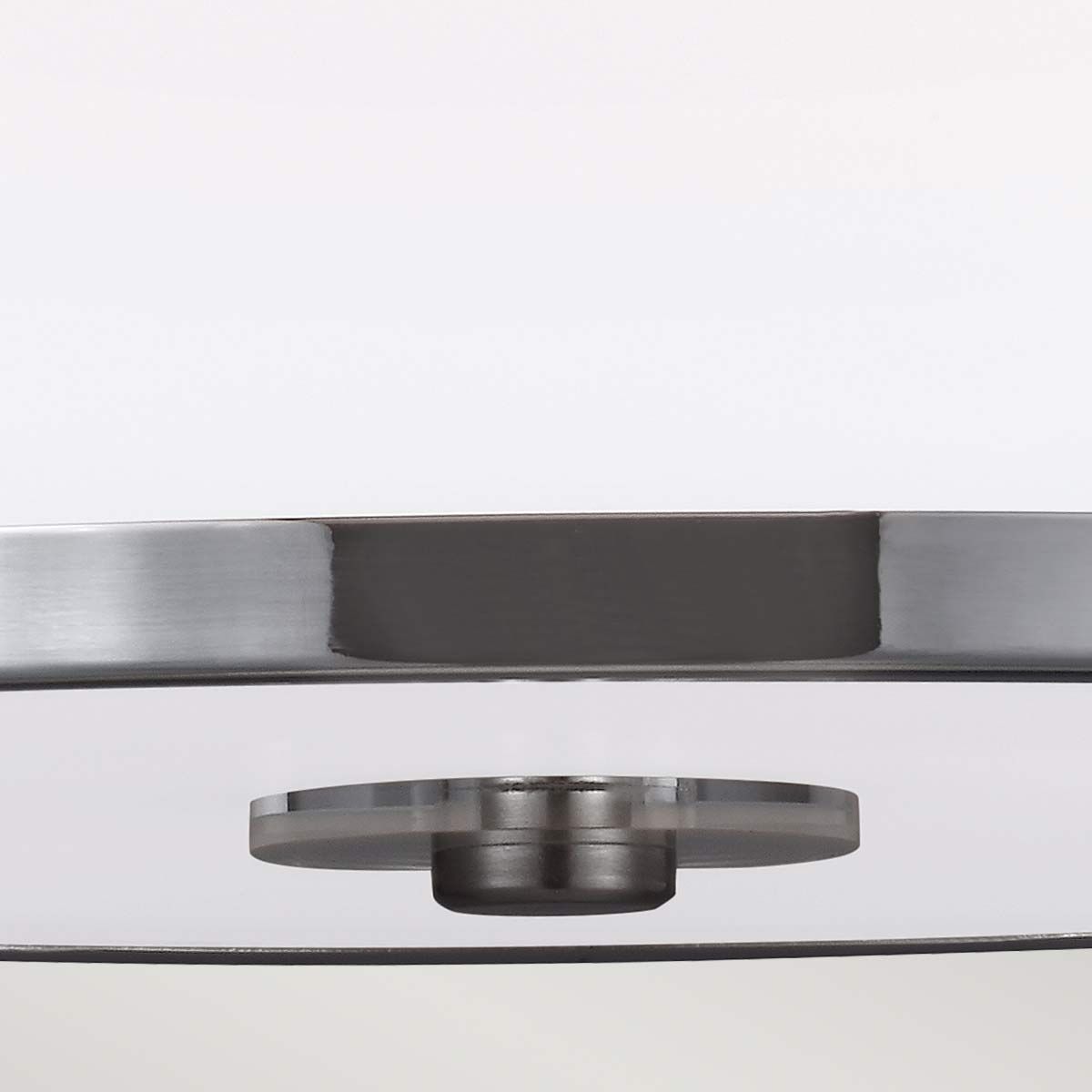 Feiss Prospect Park 2 Light Semi-Flush - Satin Nickel & Chrome