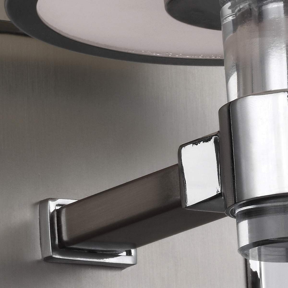 Feiss Prospect Park Single Wall Light - Satin Nickel & Chrome