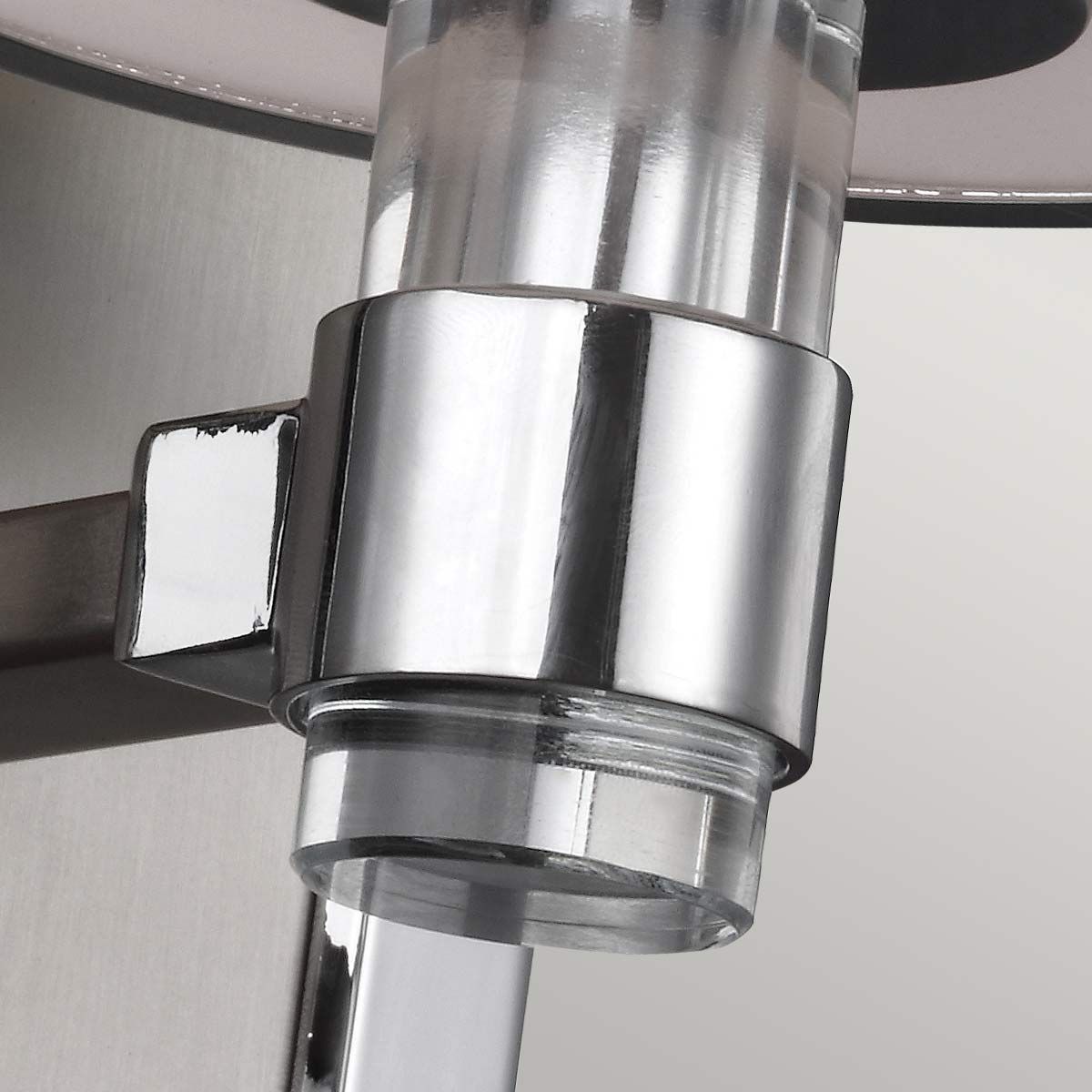 Feiss Prospect Park Single Wall Light - Satin Nickel & Chrome