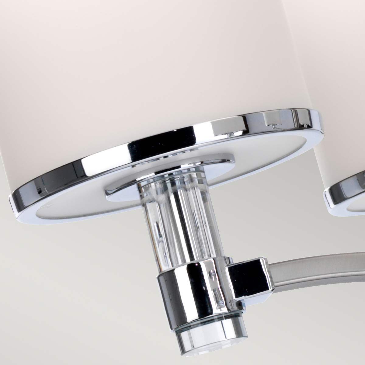 Feiss Prospect Park 5 Light Chandelier - Satin Nickel & Chrome
