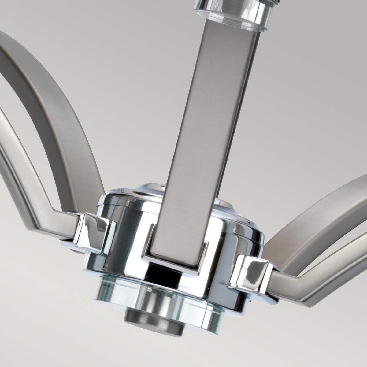 Feiss Prospect Park 5 Light Chandelier - Satin Nickel & Chrome