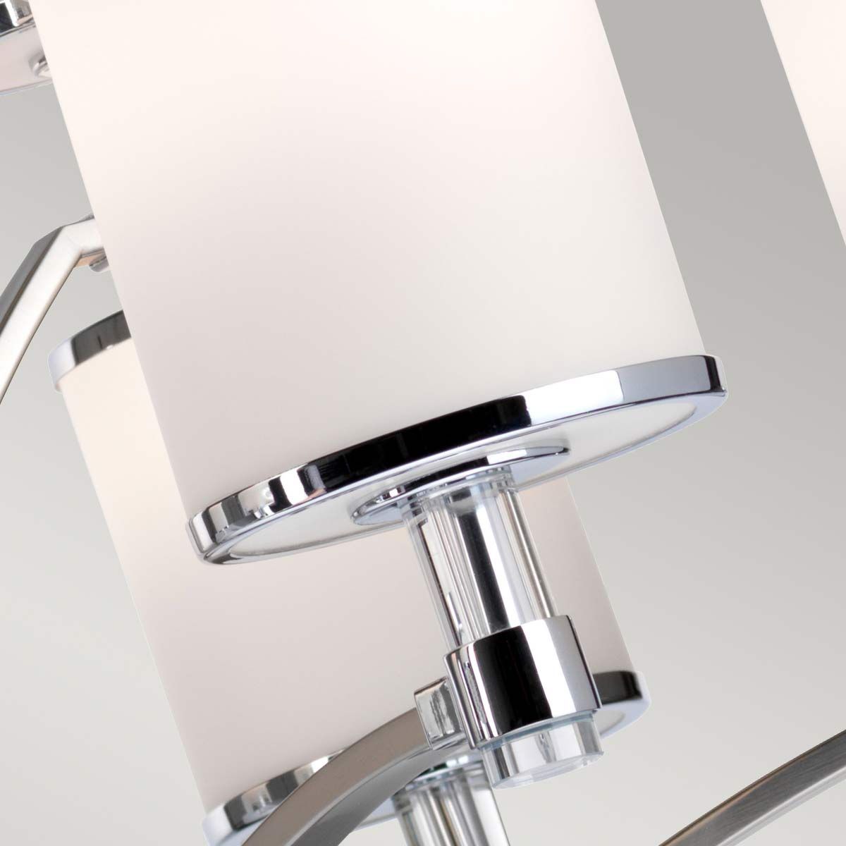 Feiss Prospect Park 9 Light Chandelier - Satin Nickel & Chrome