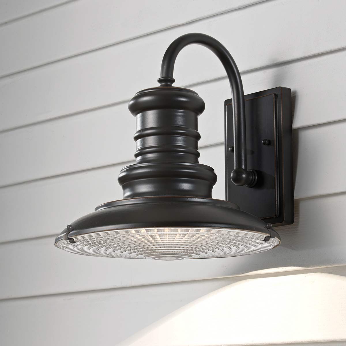 Feiss Redding Station Single Medium Wall Lantern - Restoration Bronze