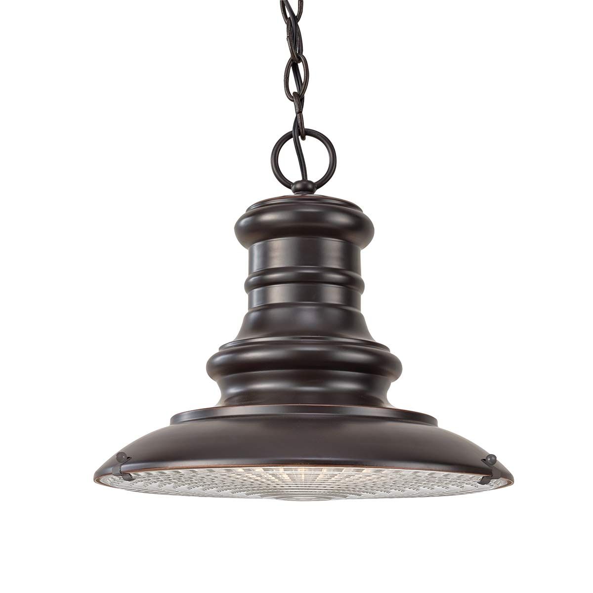 Feiss Redding Station Single Medium Chain Lantern - Restoration Bronze