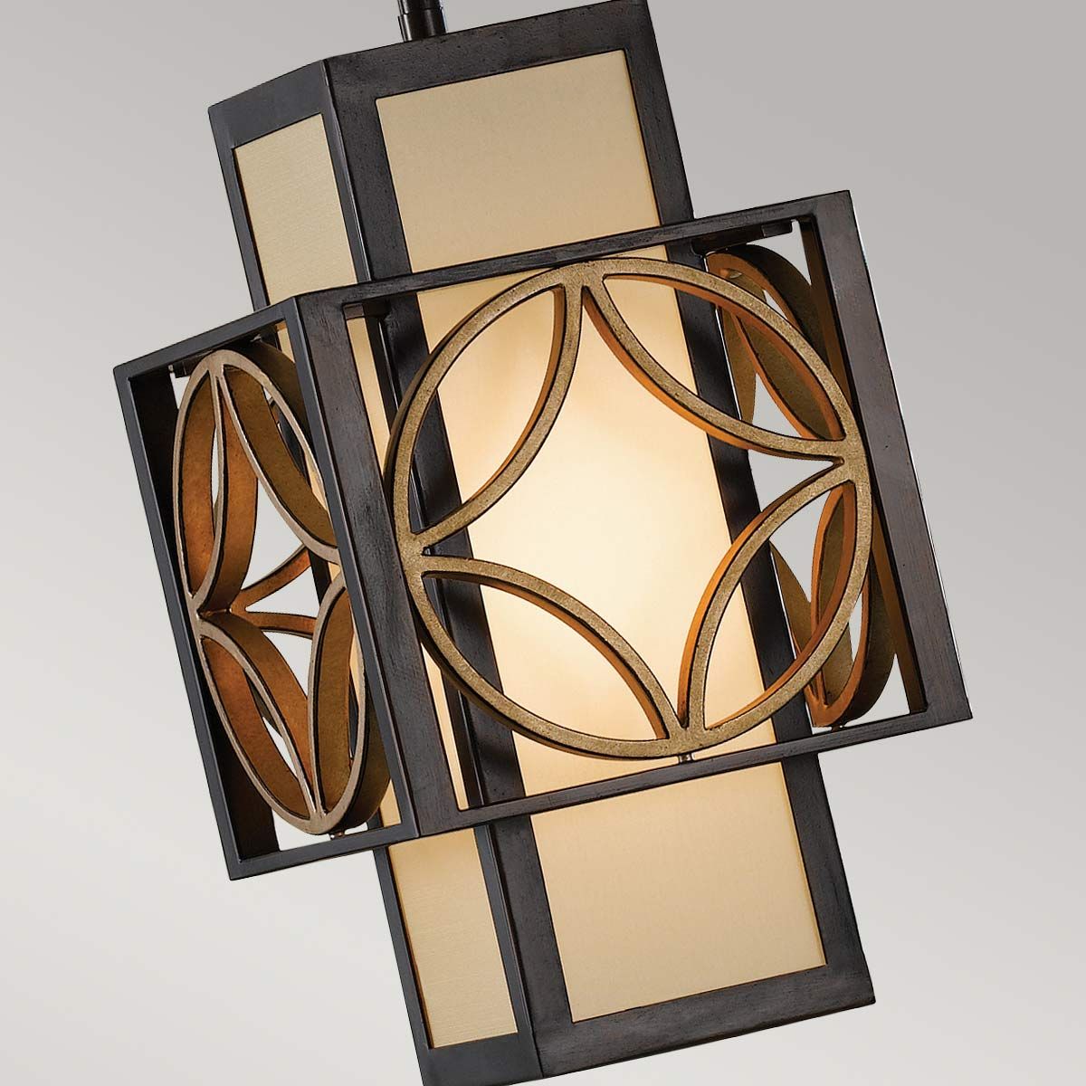 Feiss Remy Single Mini Pendant - Heritage Bronze & Parisienne Gold