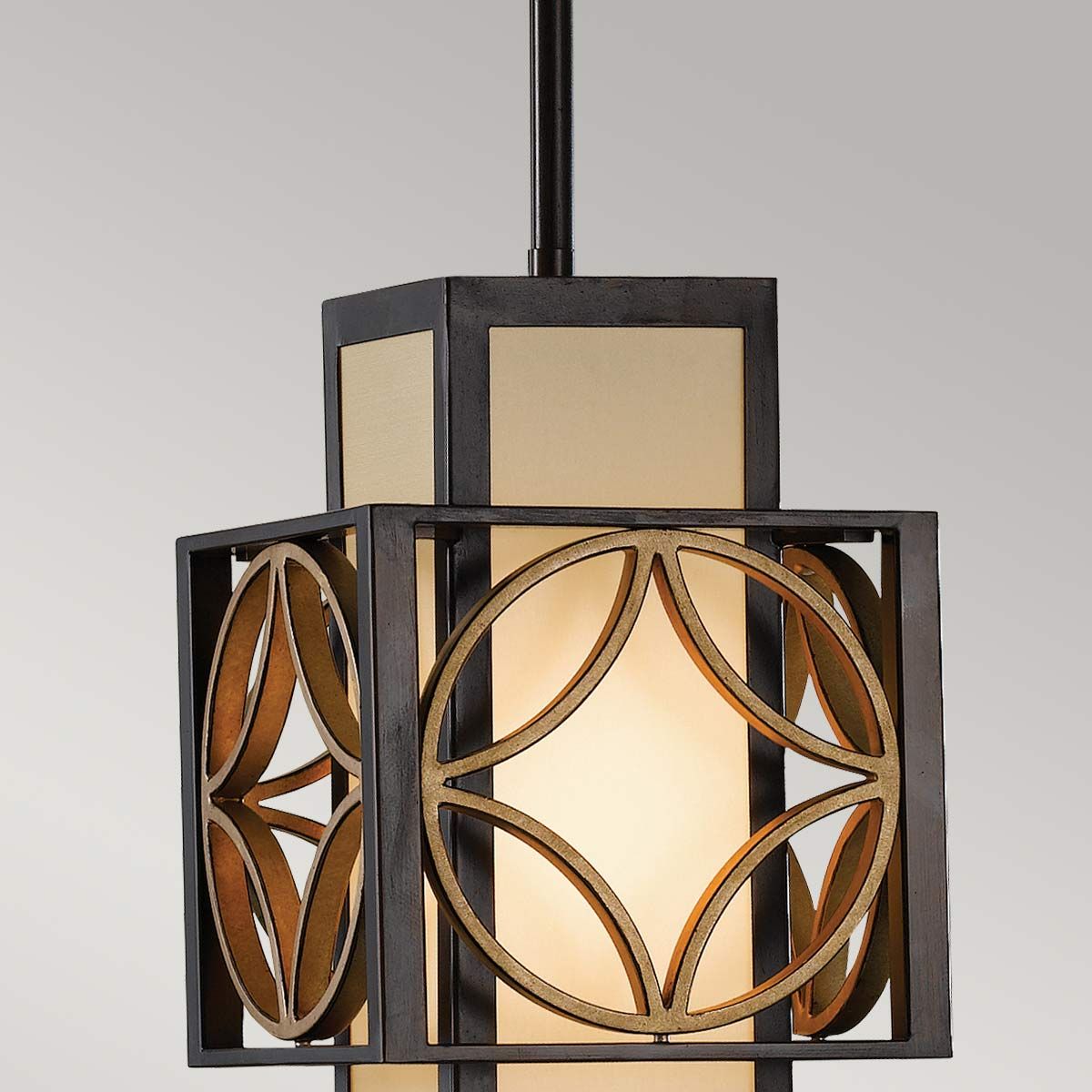 Feiss Remy Single Mini Pendant - Heritage Bronze & Parisienne Gold