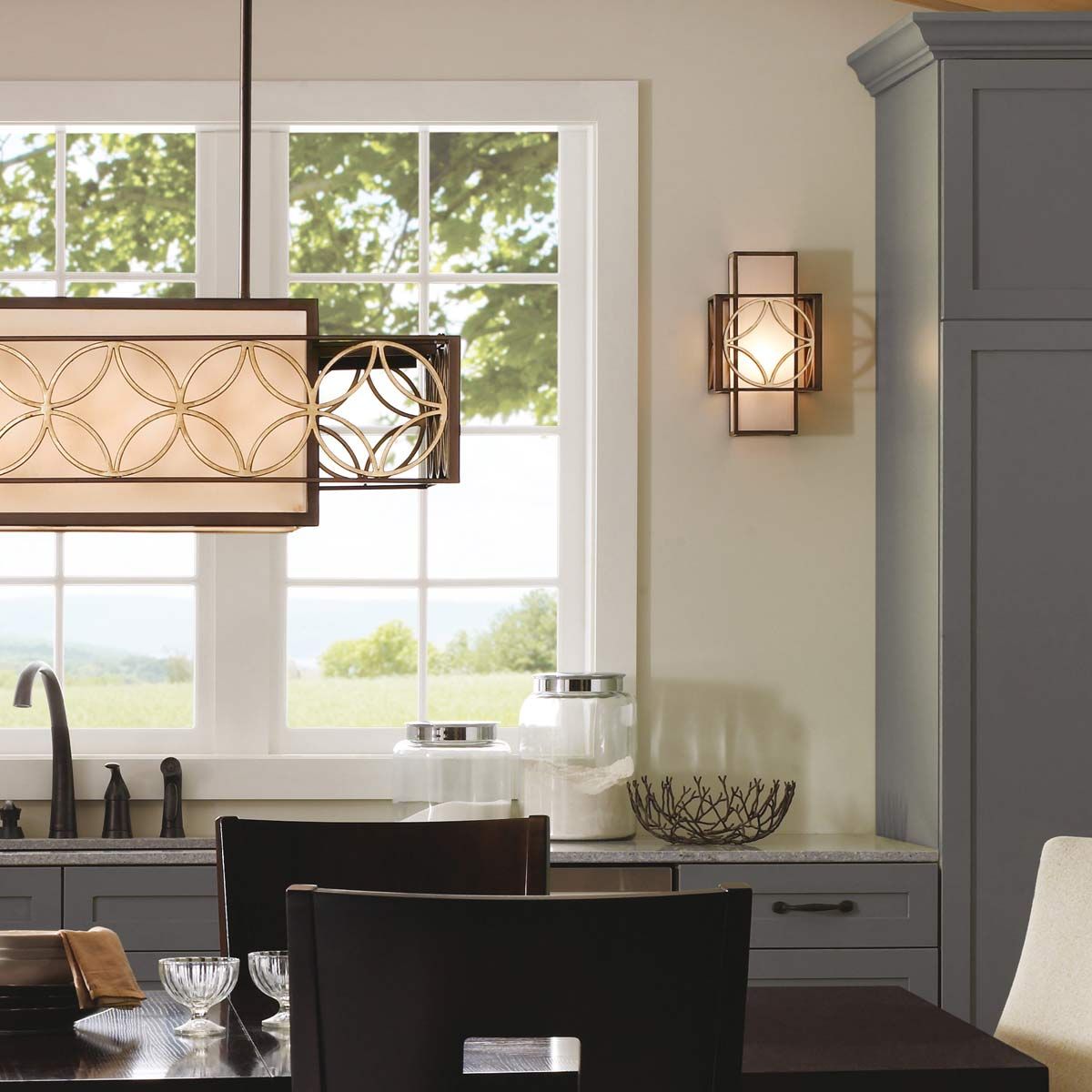 Feiss Remy Single Wall Light - Heritage Bronze & Parisienne Gold