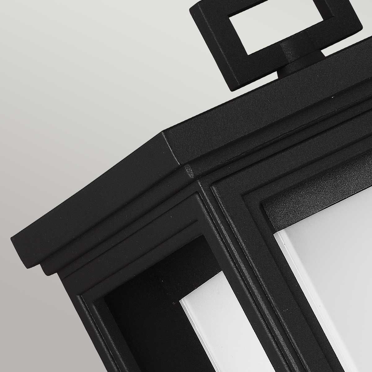 Feiss Roscoe Single Large Wall Lantern - Textured Black