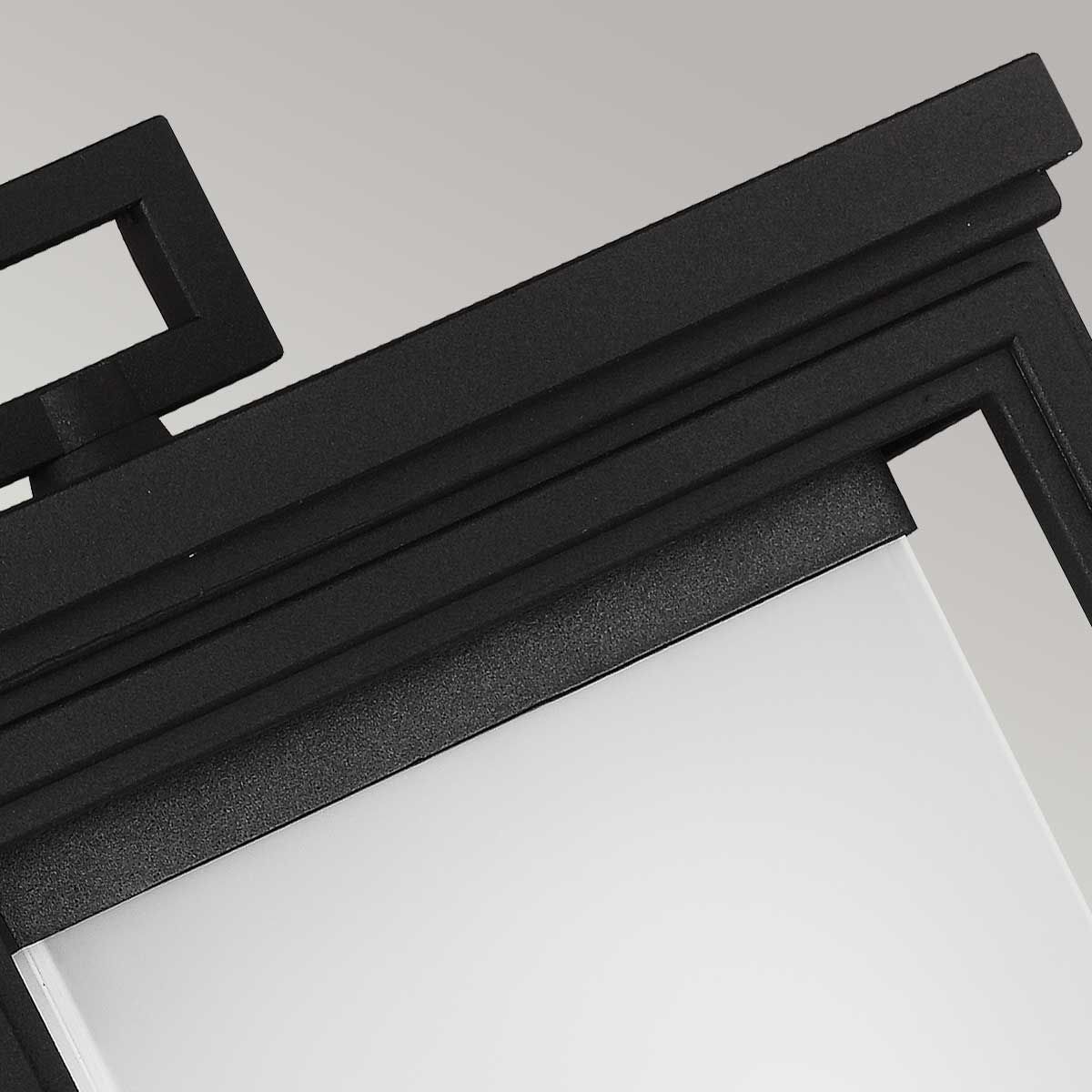 Feiss Roscoe Single Large Wall Lantern - Textured Black