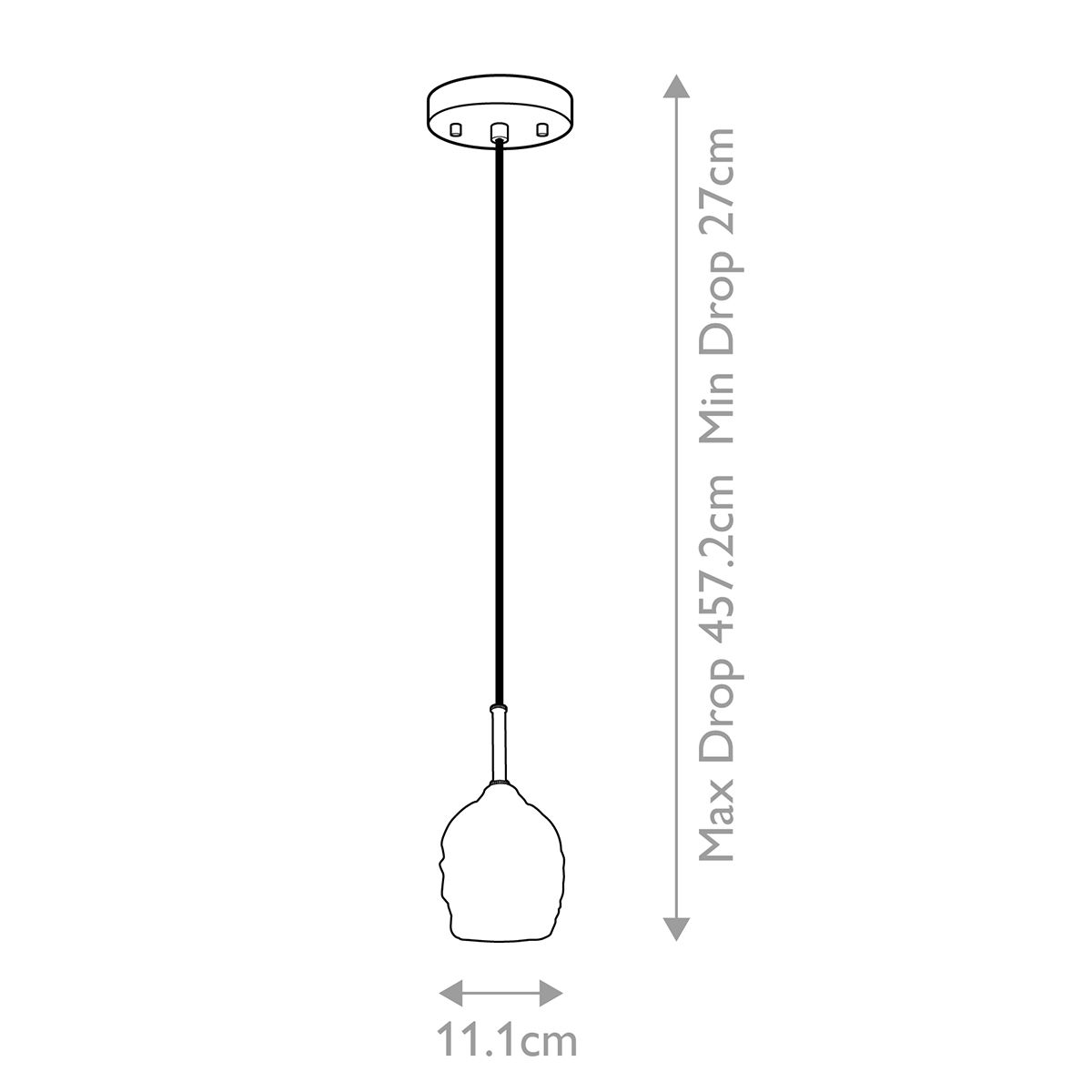 Feiss Rubin Single Mini Pendant  - Polished Nickel