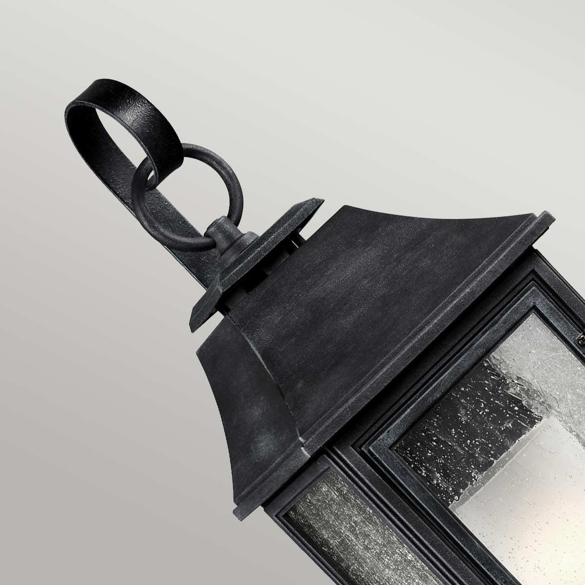 Feiss Shepherd Single Large Wall Lantern - Dark Weathered Zinc