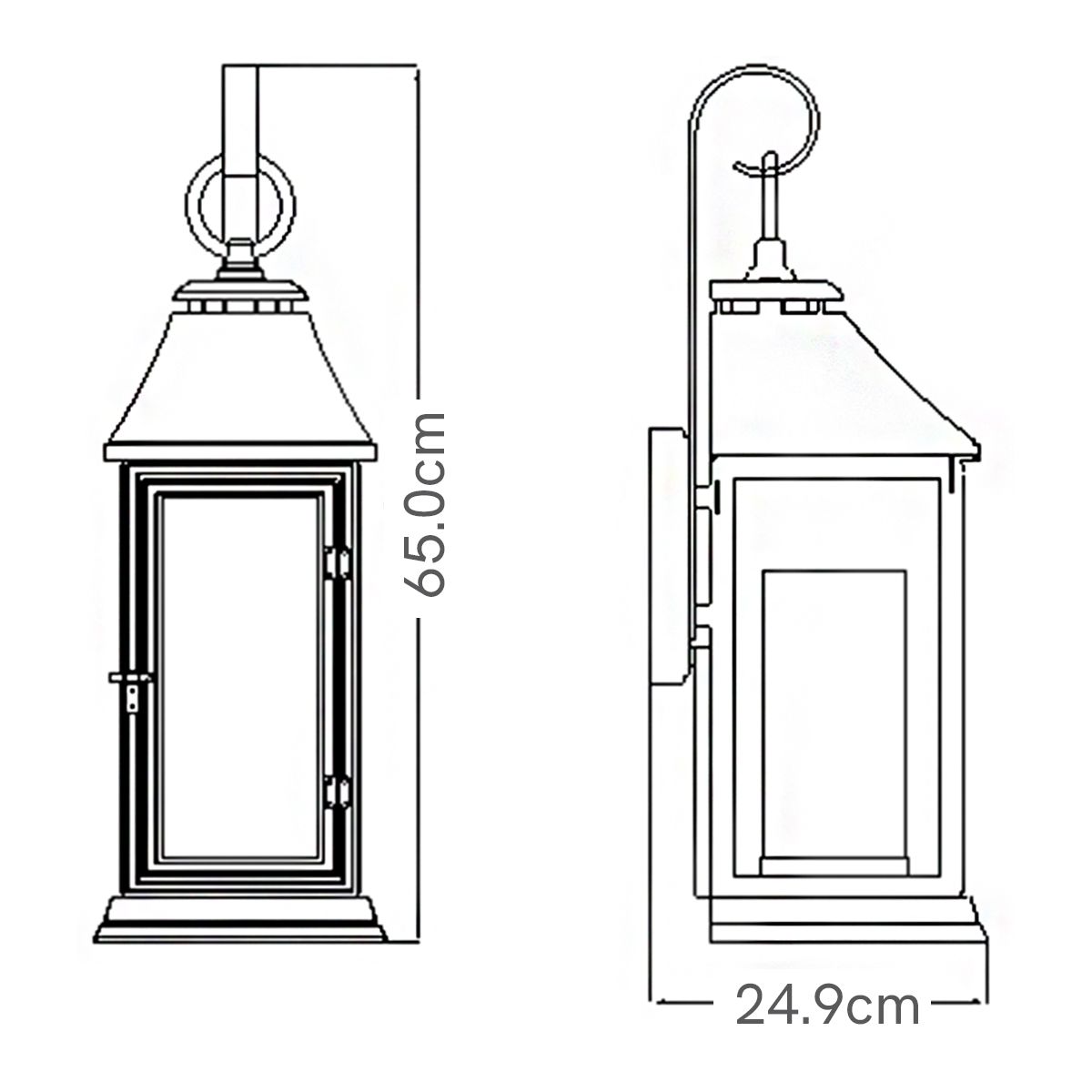 Feiss Shepherd Single Large Wall Lantern - Dark Weathered Zinc